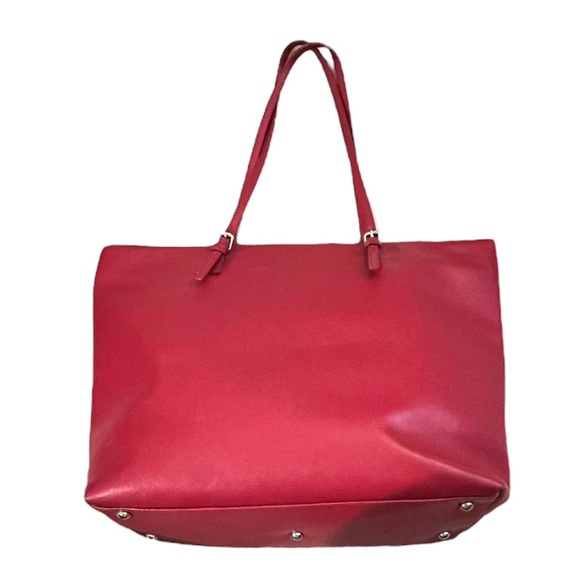 Furla Red Saffiano Leather Tote Bag